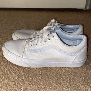 Old Skool Vans- true white